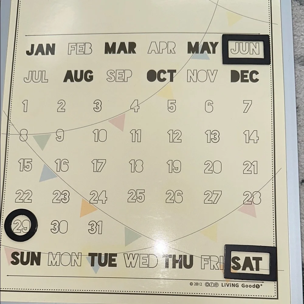 Ore’ originals never ending magnetic wall desk calendar